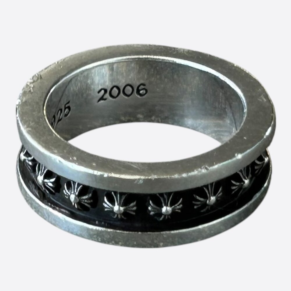 Chrome Hearts Silver Tiny Plus Spinner Ring - image 2